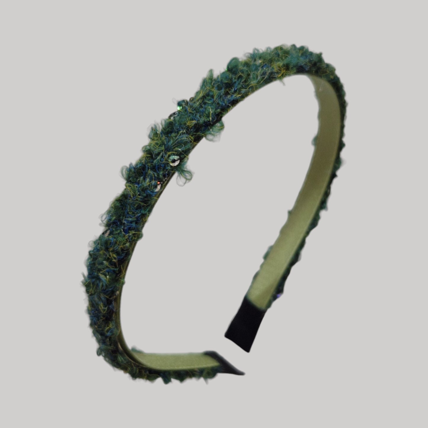 毛呢織帶細版髮箍  共3色