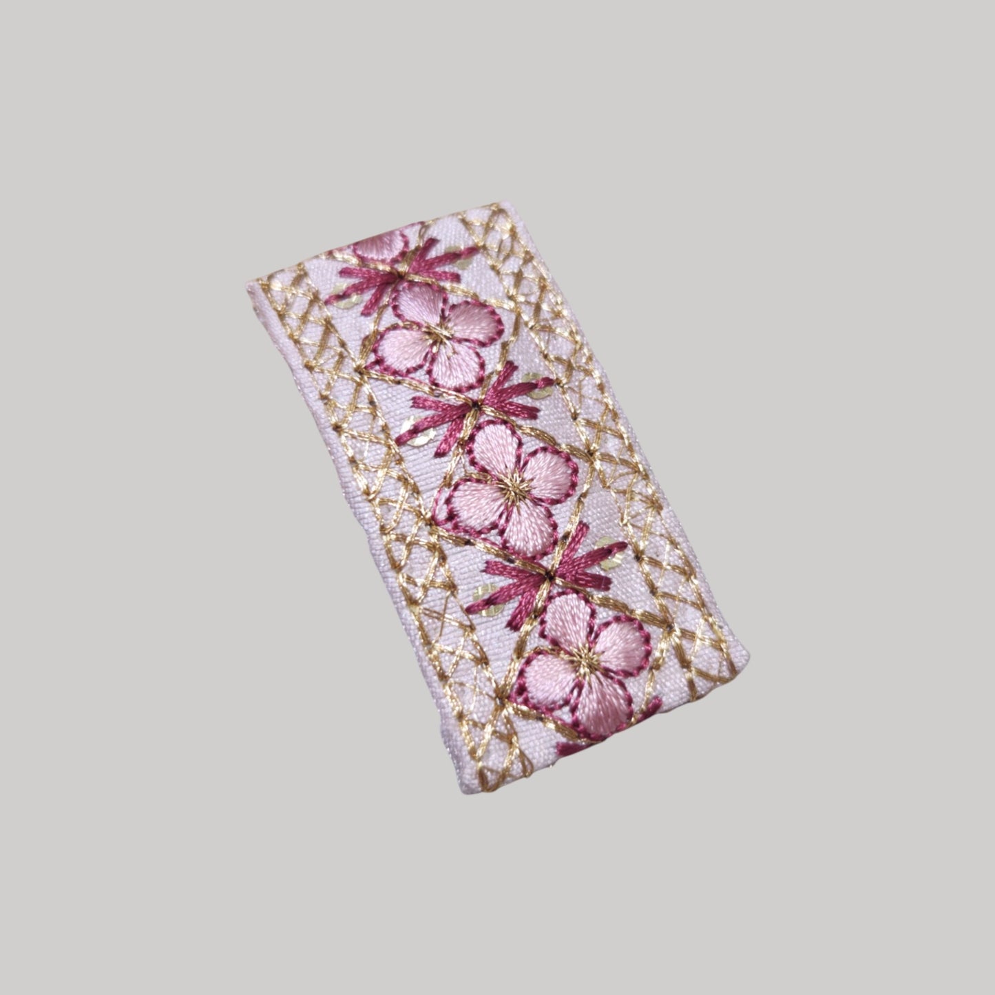 金格花朵・刺繡緞帶髮夾 (BB夾)